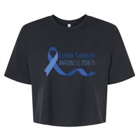 Colon Cancer Awareness Month Bella+Canvas Jersey Crop Tee