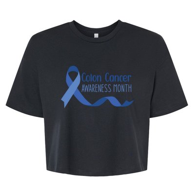 Colon Cancer Awareness Month Bella+Canvas Jersey Crop Tee