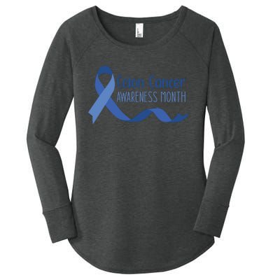 Colon Cancer Awareness Month Women's Perfect Tri Tunic Long Sleeve Shirt