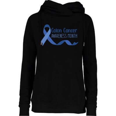 Colon Cancer Awareness Month Womens Funnel Neck Pullover Hood