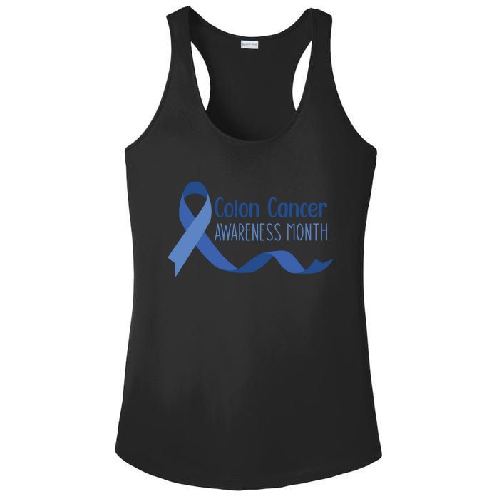 Colon Cancer Awareness Month Ladies PosiCharge Competitor Racerback Tank