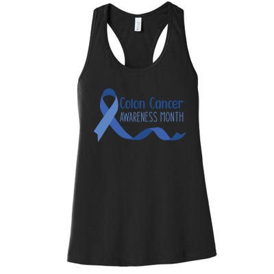 Colon Cancer Awareness Month Women's Racerback Tank