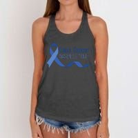 Colon Cancer Awareness Month Women's Knotted Racerback Tank