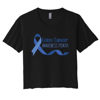 Colon Cancer Awareness Month Women's Crop Top Tee