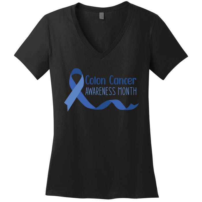 Colon Cancer Awareness Month Women's V-Neck T-Shirt