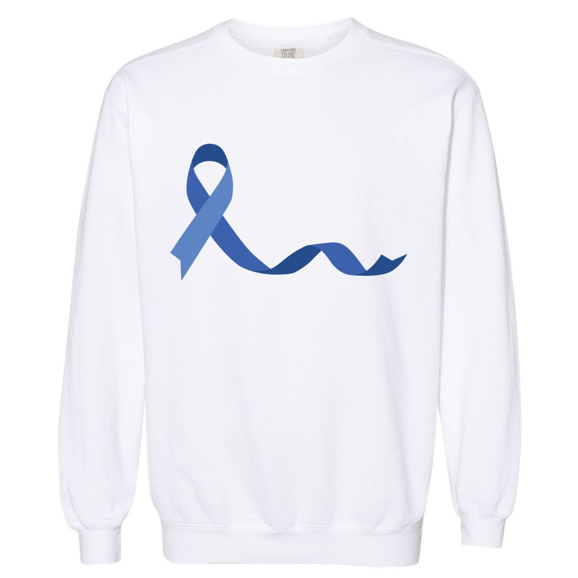 Colon Cancer Awareness Ribbon Garment-Dyed Sweatshirt