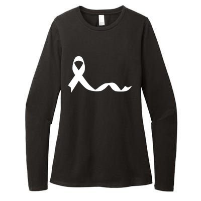 Colon Cancer Awareness Ribbon Black Womens CVC Long Sleeve Shirt