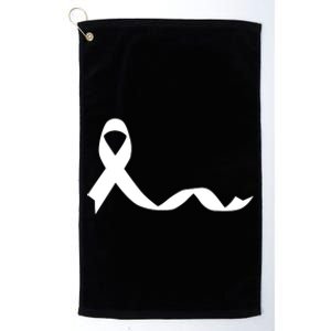 Colon Cancer Awareness Ribbon Black Platinum Collection Golf Towel