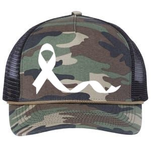 Colon Cancer Awareness Ribbon Black Retro Rope Trucker Hat Cap