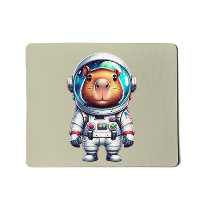Cute Capybara Astronaut Helmet Space Mousepad