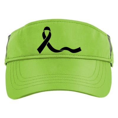 Colon Cancer Awareness Ribbon Black Adult Drive Performance Visor