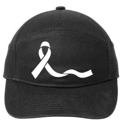 Colon Cancer Awareness Ribbon Black 7-Panel Snapback Hat