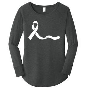 Colon Cancer Awareness Ribbon Black Women's Perfect Tri Tunic Long Sleeve Shirt