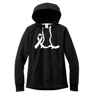 Colon Cancer Awareness Ribbon Black Women's Fleece Hoodie