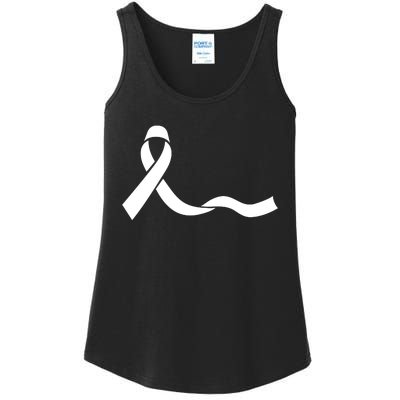 Colon Cancer Awareness Ribbon Black Ladies Essential Tank