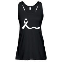 Colon Cancer Awareness Ribbon Black Ladies Essential Flowy Tank