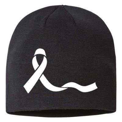 Colon Cancer Awareness Ribbon Black Sustainable Beanie