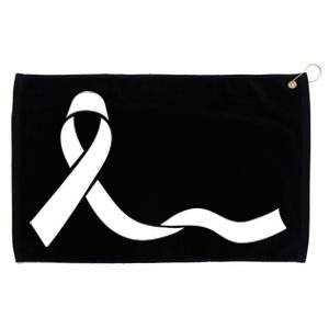 Colon Cancer Awareness Ribbon Black Grommeted Golf Towel