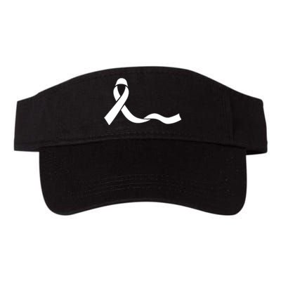 Colon Cancer Awareness Ribbon Black Valucap Bio-Washed Visor