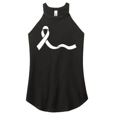 Colon Cancer Awareness Ribbon Black Women's Perfect Tri Rocker Tank