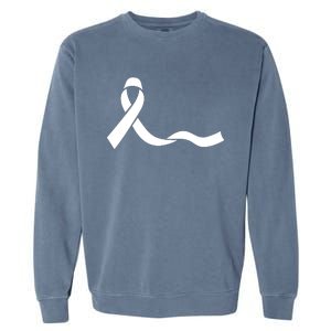 Colon Cancer Awareness Ribbon Black Garment-Dyed Sweatshirt