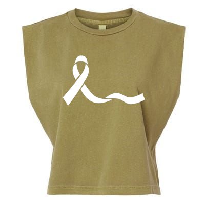 Colon Cancer Awareness Ribbon Black Garment-Dyed Women's Muscle Tee