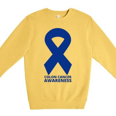 Colon Cancer Awareness Ribbon Premium Crewneck Sweatshirt