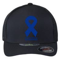 Colon Cancer Awareness Ribbon Flexfit Unipanel Trucker Cap