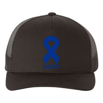 Colon Cancer Awareness Ribbon Yupoong Adult 5-Panel Trucker Hat