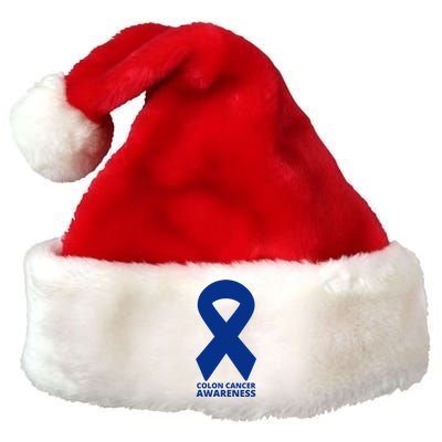 Colon Cancer Awareness Ribbon Premium Christmas Santa Hat