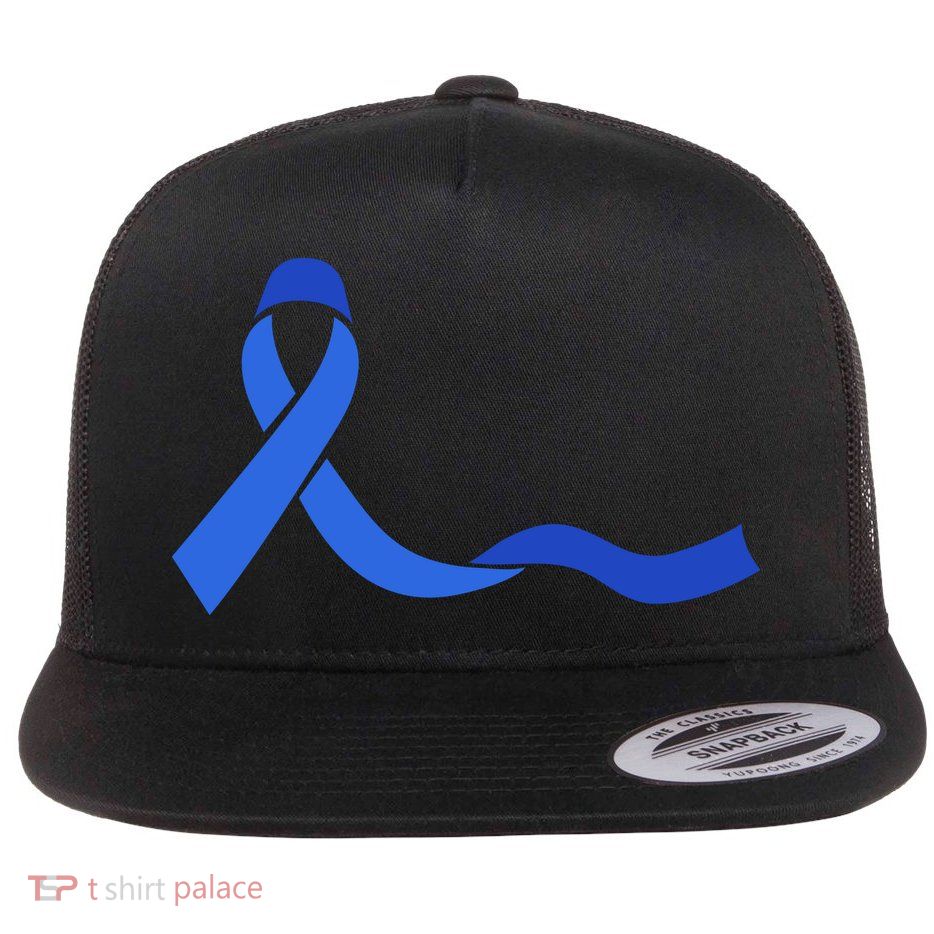 Colon Cancer Awareness Ribbon Flatbill Hat