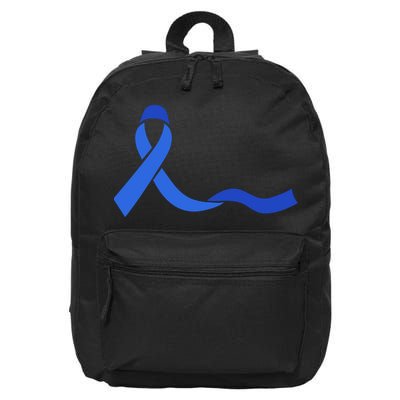 Colon Cancer Awareness Ribbon 16 in Basic Backpack