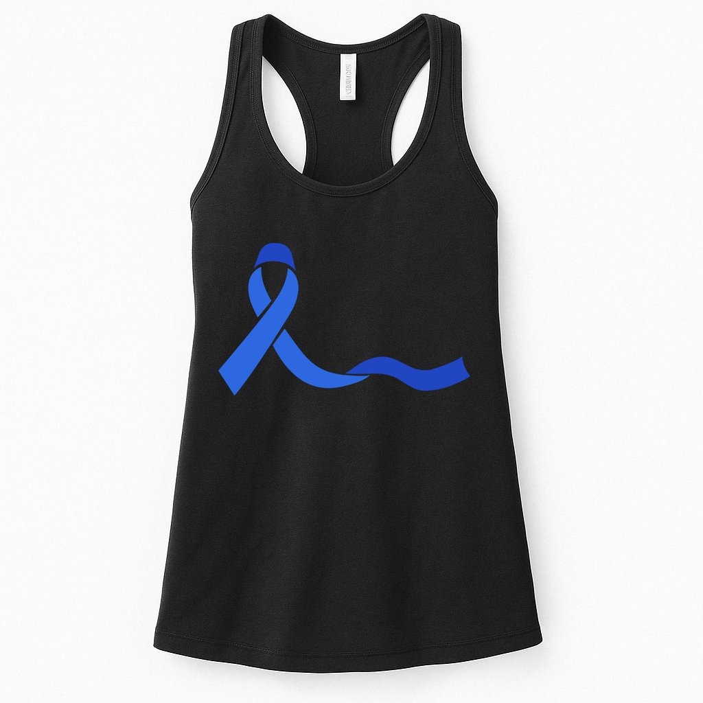 Colon Cancer Awareness Ribbon Womens Tank Top