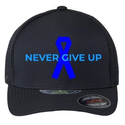 Colon Cancer Awareness Ribbons Flexfit Unipanel Trucker Cap