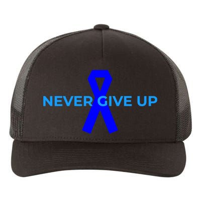 Colon Cancer Awareness Ribbons Yupoong Adult 5-Panel Trucker Hat