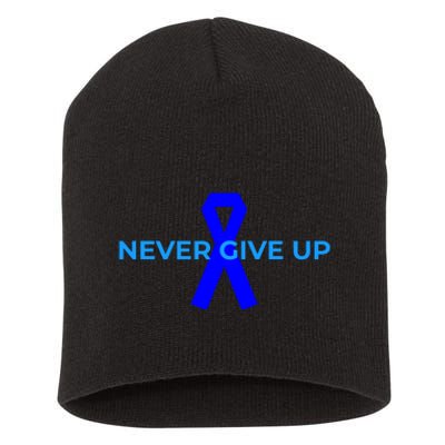 Colon Cancer Awareness Ribbons Short Acrylic Beanie