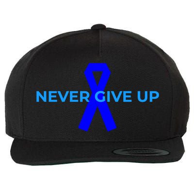 Colon Cancer Awareness Ribbons Wool Snapback Cap