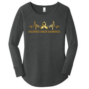 Childhood Cancer Awareness September Cancer Women's Perfect Tri Tunic Long Sleeve Shirt