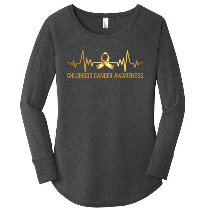 Childhood Cancer Awareness September Cancer Women's Perfect Tri Tunic Long Sleeve Shirt