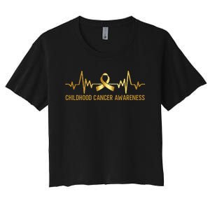 Childhood Cancer Awareness September Cancer Women's Crop Top Tee