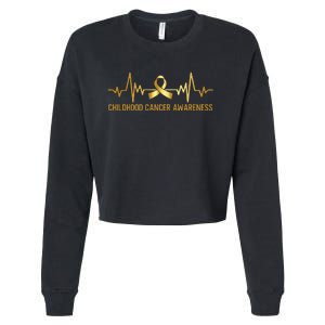 Childhood Cancer Awareness September Cancer Cropped Pullover Crew