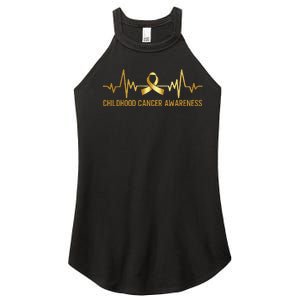 Childhood Cancer Awareness September Cancer Women's Perfect Tri Rocker Tank