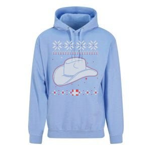 Country Cow And Western Cow Hat Ugly Christmas Cow Gift Unisex Surf Hoodie