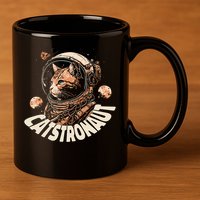 Catstronaut Cat Animal Astronaut 11oz C Handle Ceramic Mug