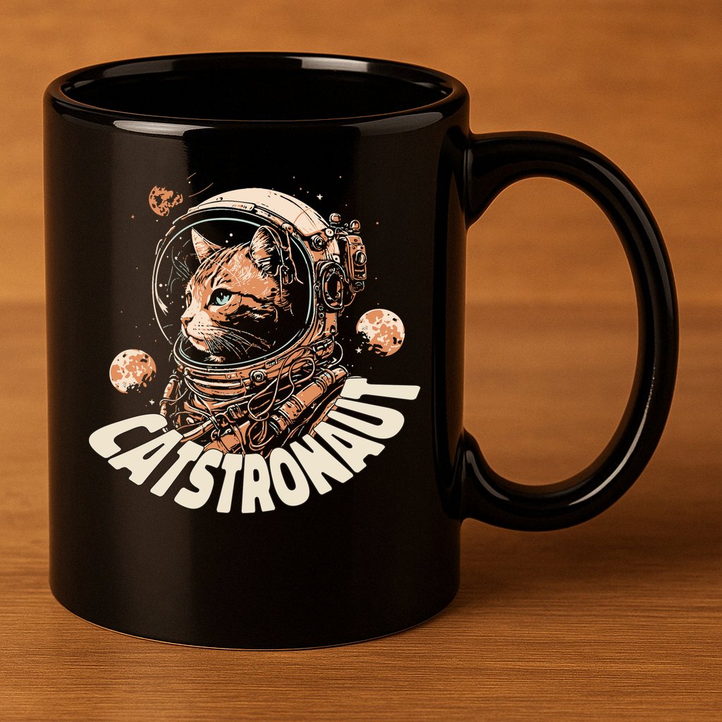 Catstronaut Cat Animal Astronaut 11oz C Handle Ceramic Mug