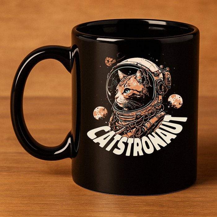 Catstronaut Cat Animal Astronaut 11oz C Handle Ceramic Mug