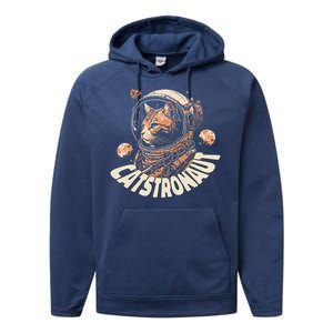 Catstronaut Cat Animal Astronaut Performance Fleece Hoodie