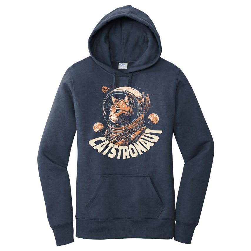Catstronaut Cat Animal Astronaut Women's Pullover Hoodie