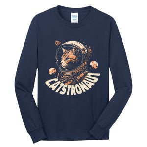 Catstronaut Cat Animal Astronaut Tall Long Sleeve T-Shirt