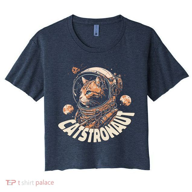 Catstronaut Cat Animal Astronaut Crop Top